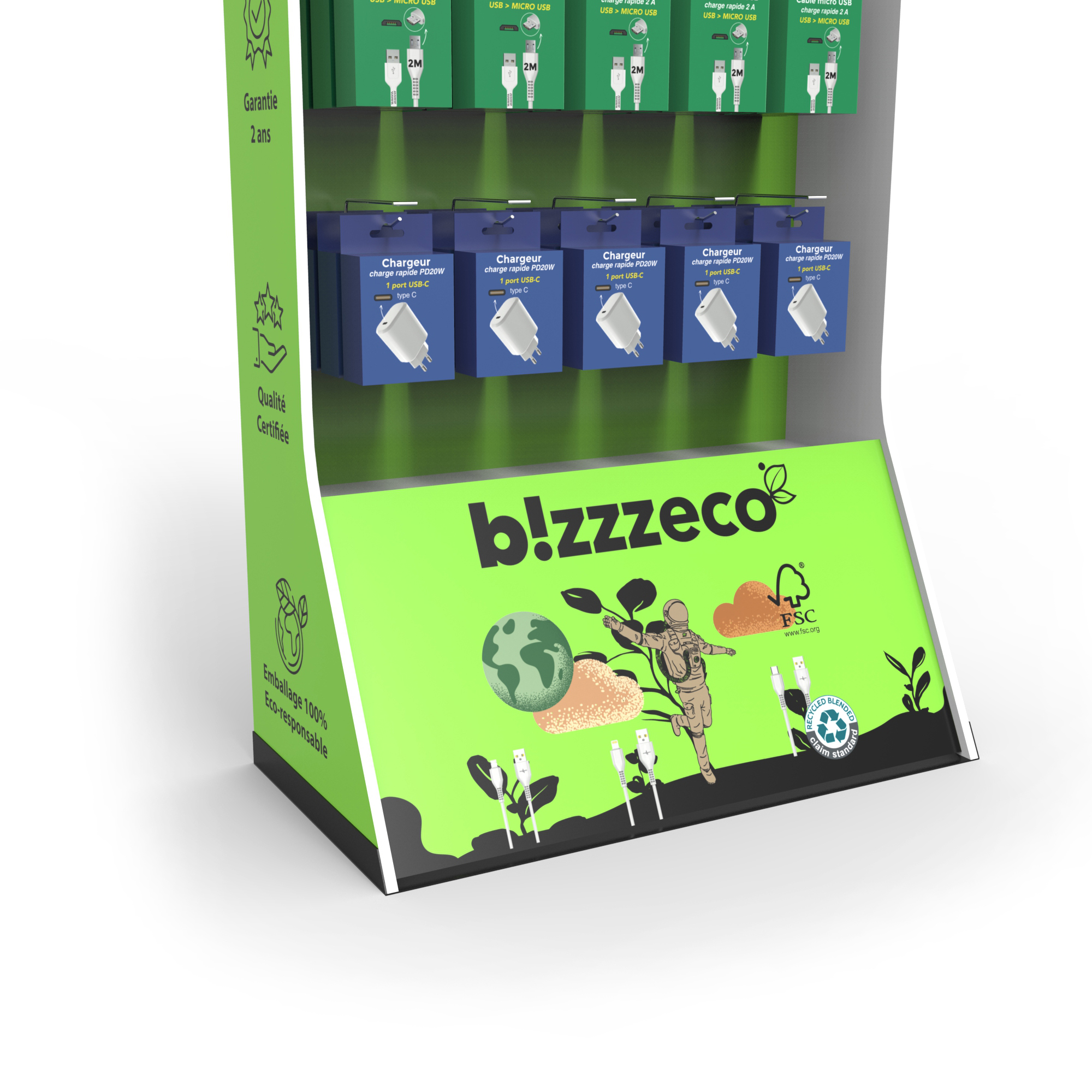 Pegboard PVC Display Rack Electric Accessary Floor Display Stands