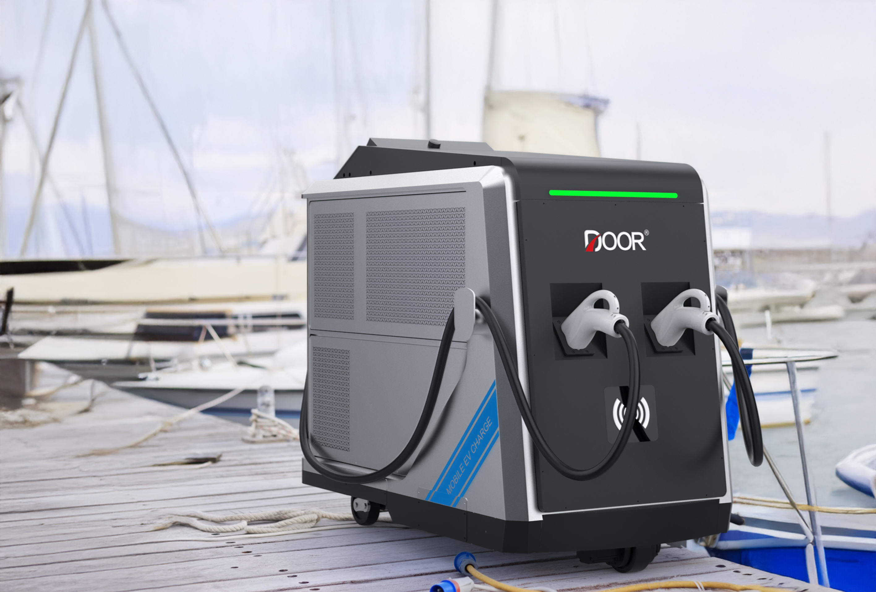 80KW Mobile EV Charging Station CCS1 / CCS2 Mobile DC Fast Charger
