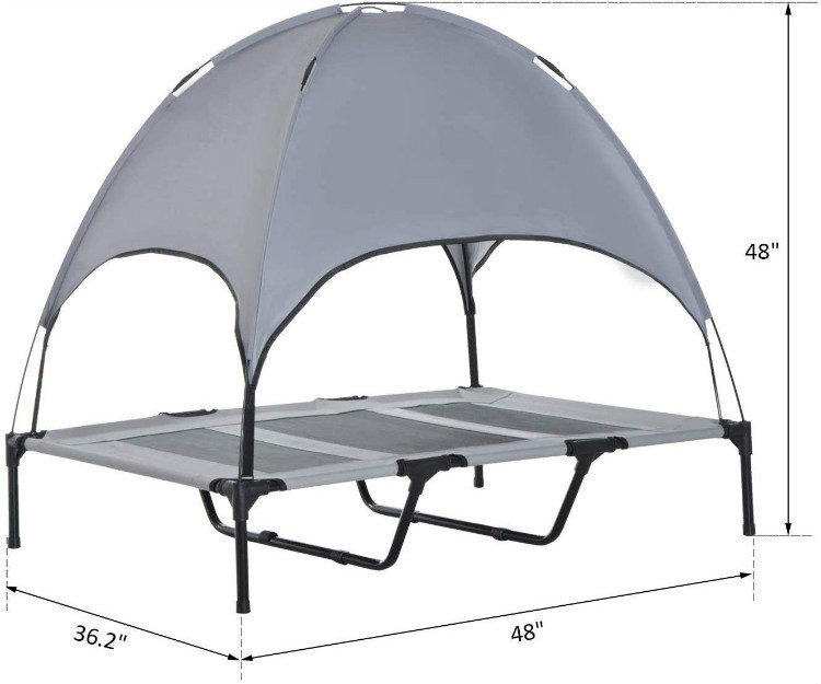 Travel 36in Elevated Canopy Dog Bed 600D PVC Collapsible