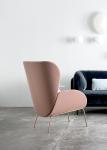 Norman Wing Fiberglass Lounge Chair For Home Decoration Multi Color