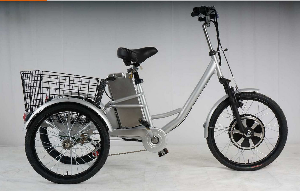 36V 350W 3 Wheel Electric Pedal Bike With Removable Battery