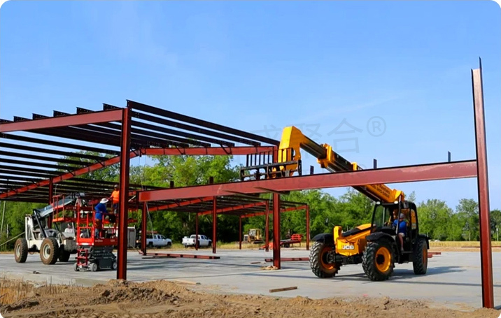 Grade Q345 Q235 Light Steel Main Frame Design Metal Prefabricated Warehouse Building