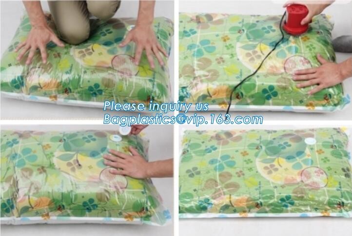 PA plastic clothes quilt space save zipper compression bags, space saver vacuum bag clothes, vaccum storage bags