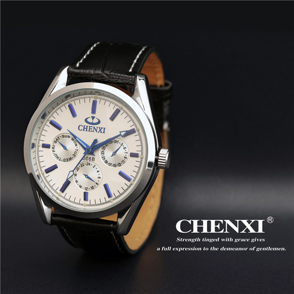 Fashion Jewelry Wholesale Price Watch Manufacturer Stainless Steel Case Leather Watche Man