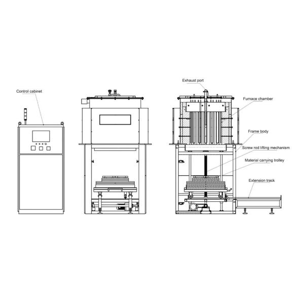 Industrial Temperature Bell Reducing Atmosphere Furnace Degreasing And Sintering Tempering