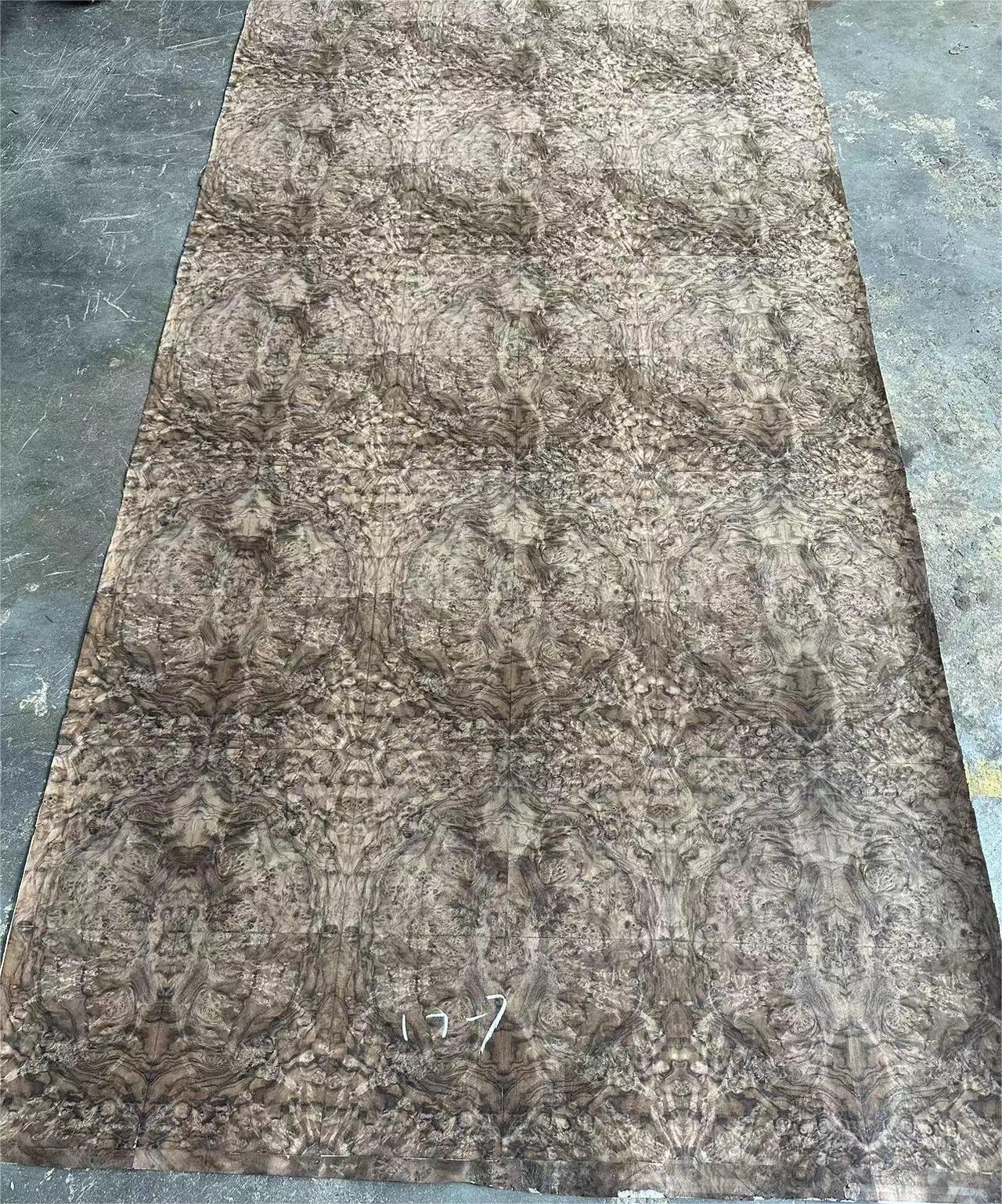 Factory Price 4 * 8 Feet High End Black Walnut Burl Wood Veneer Furniture Wall Panels Door Wood Venee