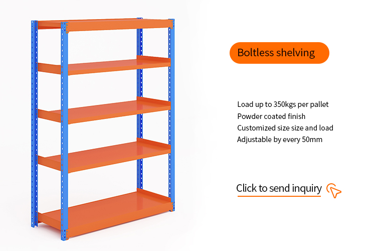 Heavy Duty and Sturdy 2 Bay 5 Tier Storage Boltless Shelving Rack for Industrial Needs