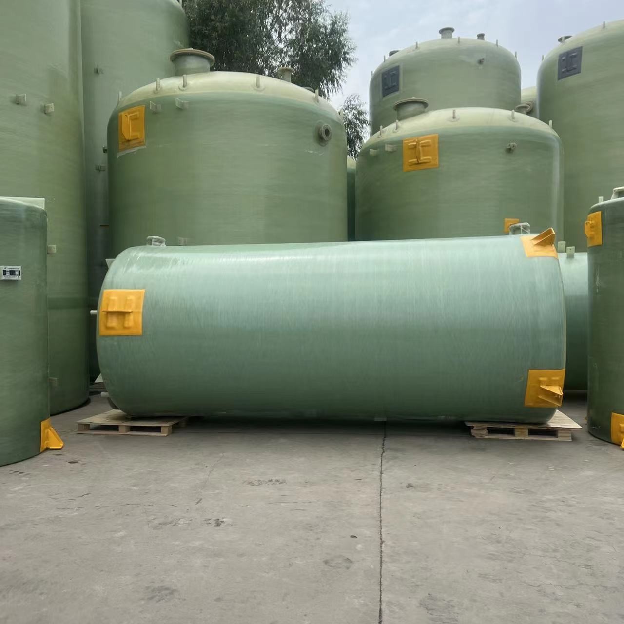 Chemical Industry Vertical Water Tank Frp 11CBM For Potassium Sulfate Plant