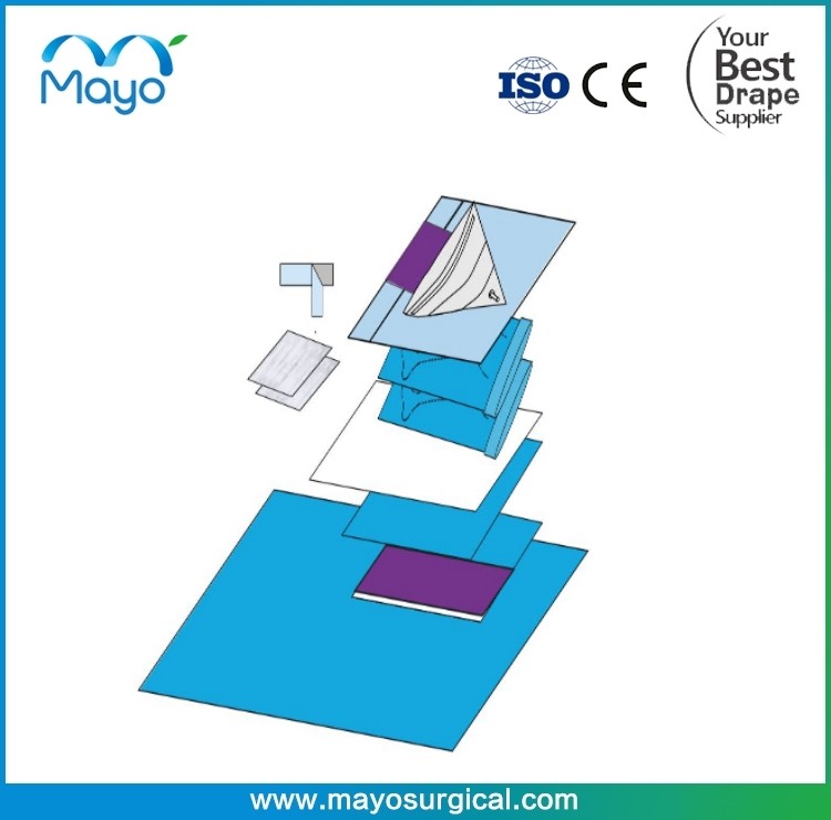 Disposable Surgical Delivery Drape Set with Underbuttock Drape Premium