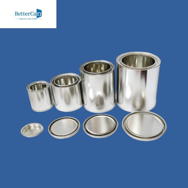 Auto Round Metal Can Custom 1L Metal Tin Bucket Drum For Packaging Storage