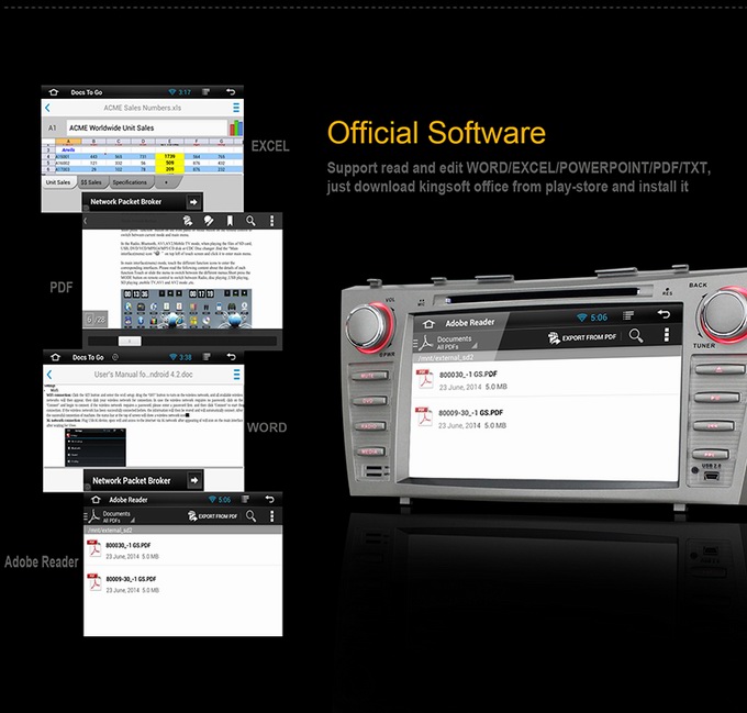 Ouchuangbo Auto GPS Navigation for Toyota Camry 2007-2011 Android 4.2 Radio Stereo iPod BT DVD Player OCB-8811B