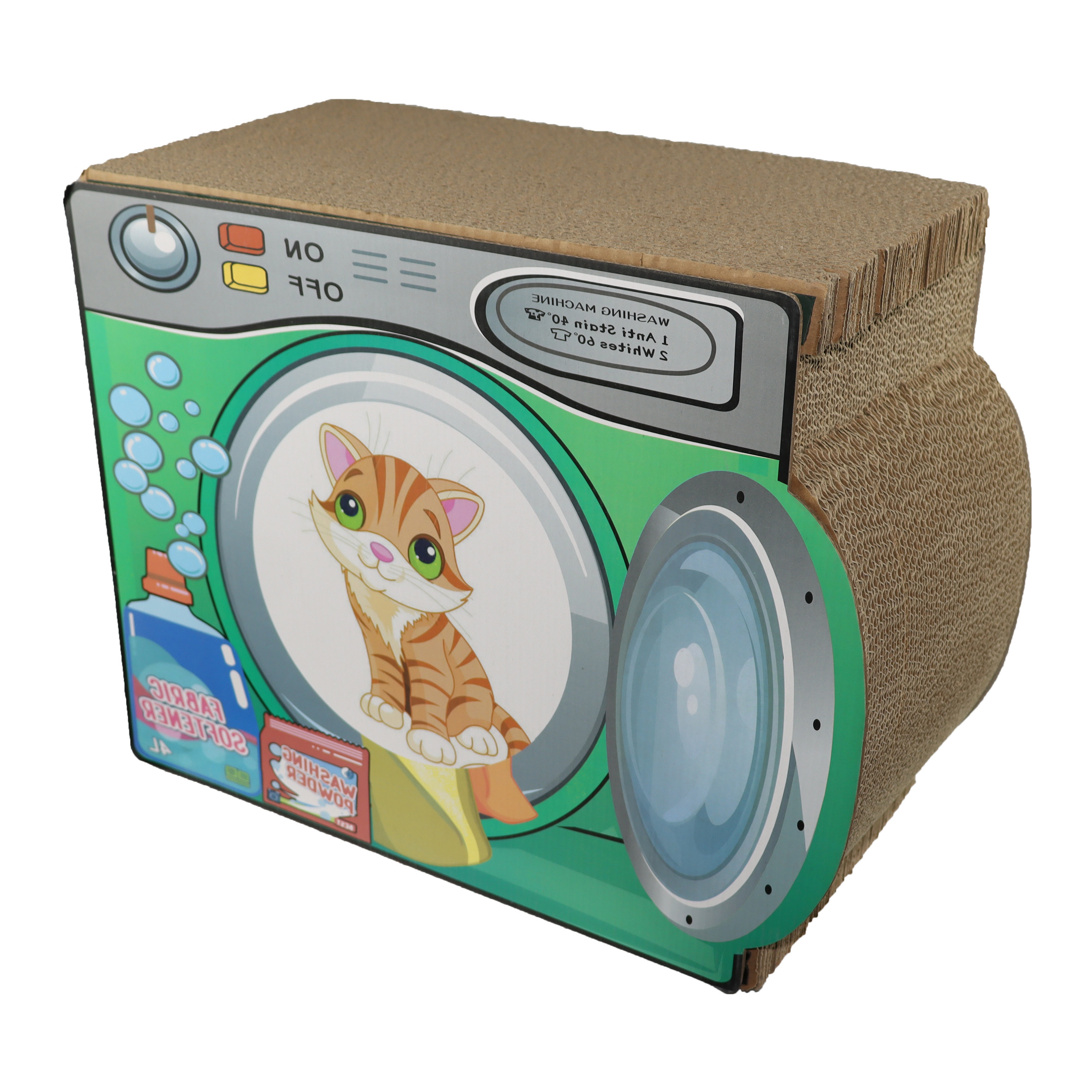 Large Cardboard Couch Cat Scratcher Playhouse Furniture Protector With Scratching Surface 43x30x44CM