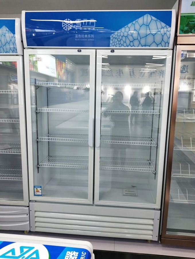 Double glass doors Economic display type refrigerate and preserve freshness beer cabinet for drinks 6