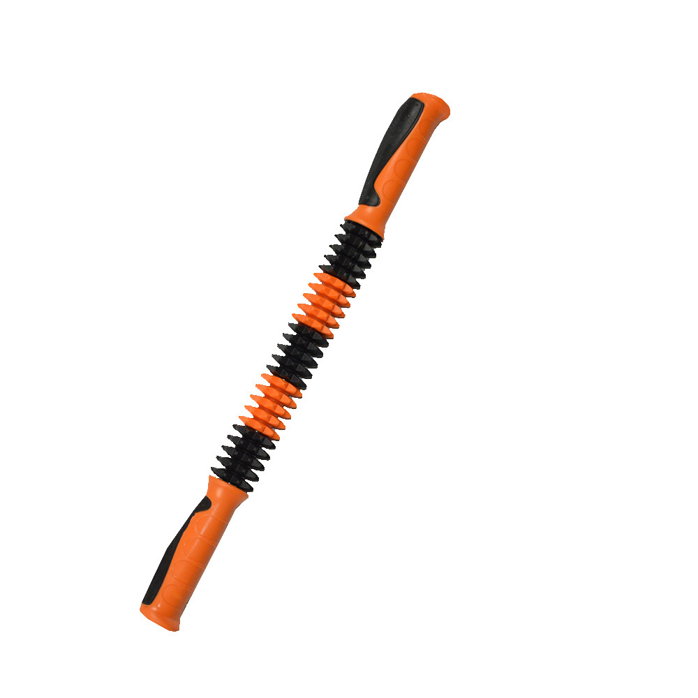 Eco Round Bead Back Massage Roller Stick Deep Tissue TPE Handle