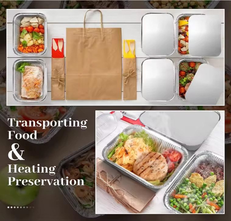 10x13 Inch Half Size Deep Takeaway Rectangular Aluminum Foil Pan