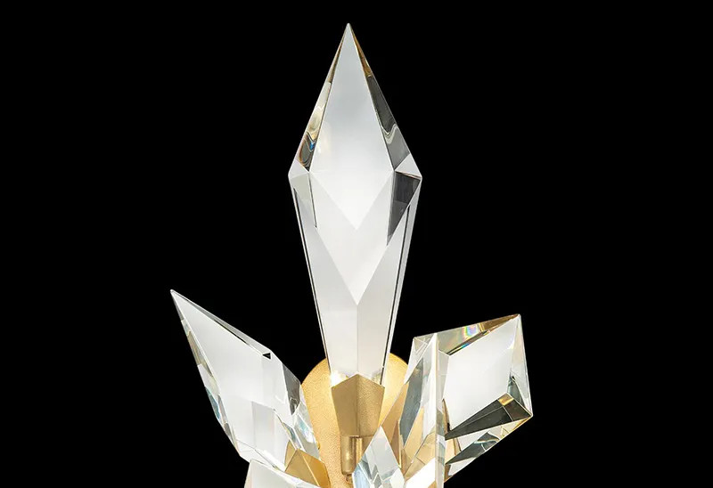 Creative Modern Crystal Wall Sconce With Clear Glass Shade D160*H270