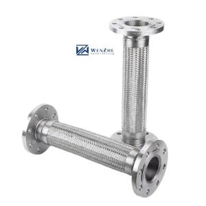 Buy cheap Flexible Metal Corrugated Pipe with Flange Connection Silver Stainless Steel 304 316 Hose product
