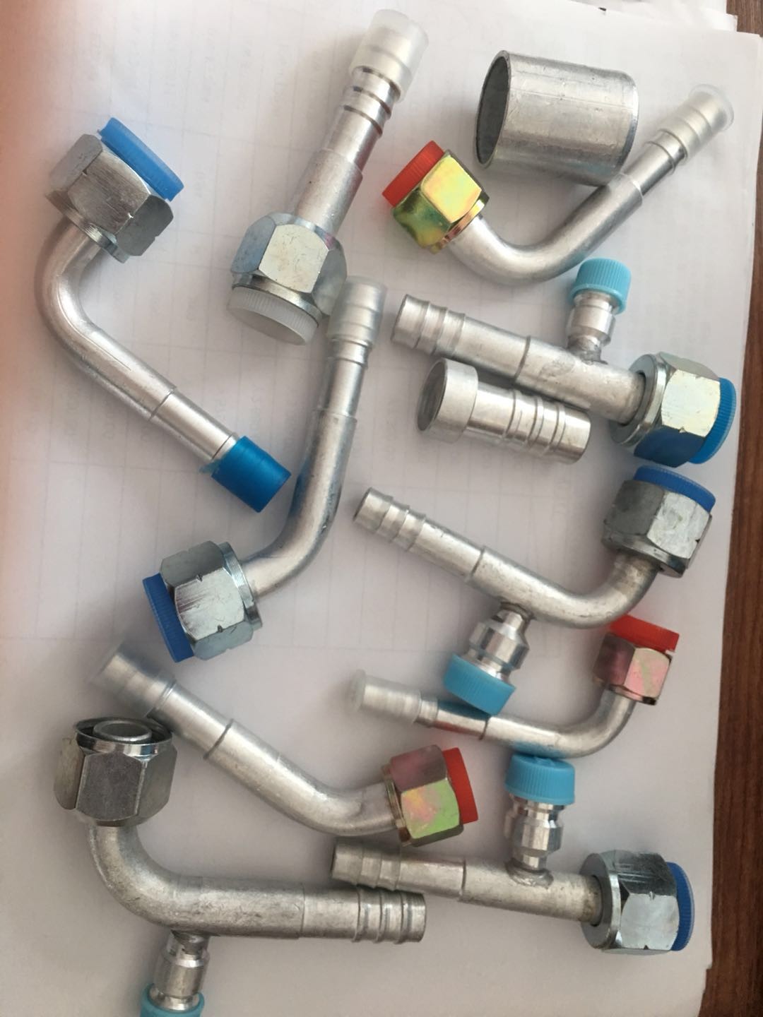 Female O-Ring fittings Aluminium joint with iron cap Connectors auto air conditioning hose ends ACO-ring female fittings