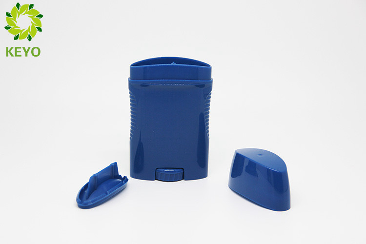 Empty Deodorant Stick Containers 60g Oval Shape Blue PP Plastic Material Made