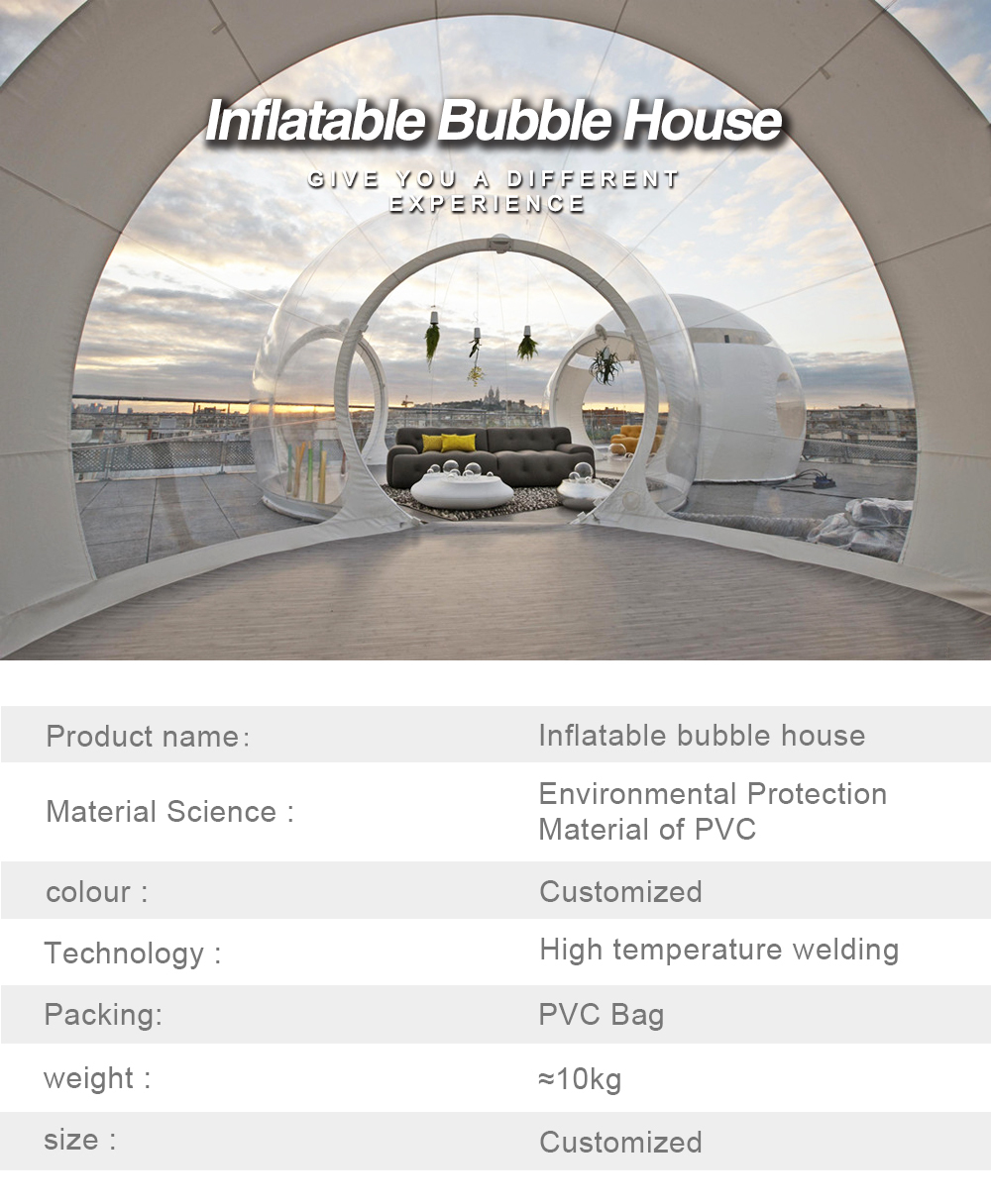 Dome Tent Luxurious Inflatable Bubble House Lodge Party Rental ODM