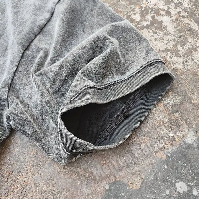 Vintage Distressed Acid Wash Mens Urban T Shirts Breathable 100 Grams To 300 Grams