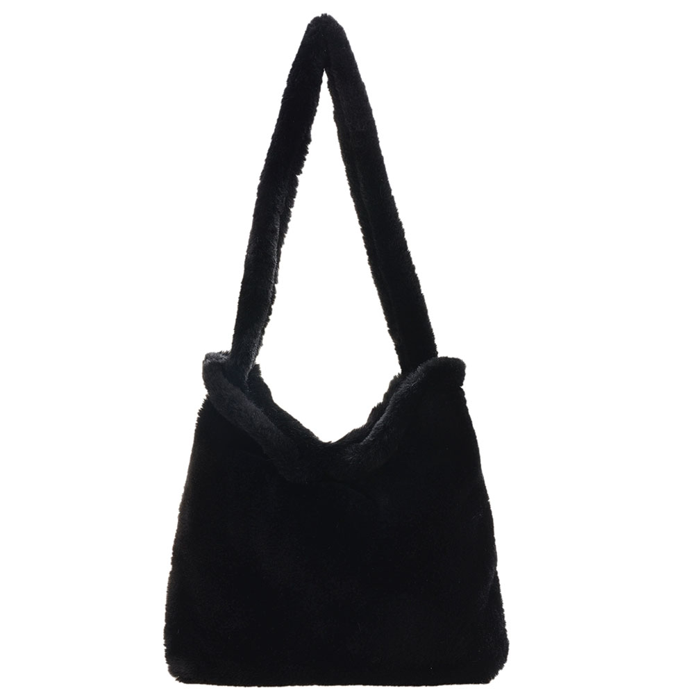 2022 Wholesale Leopard Print Bags For Women Soft Plush Shoulder Bags Female Large Capacity Travel Bag Winter Warm Fluffy Totes