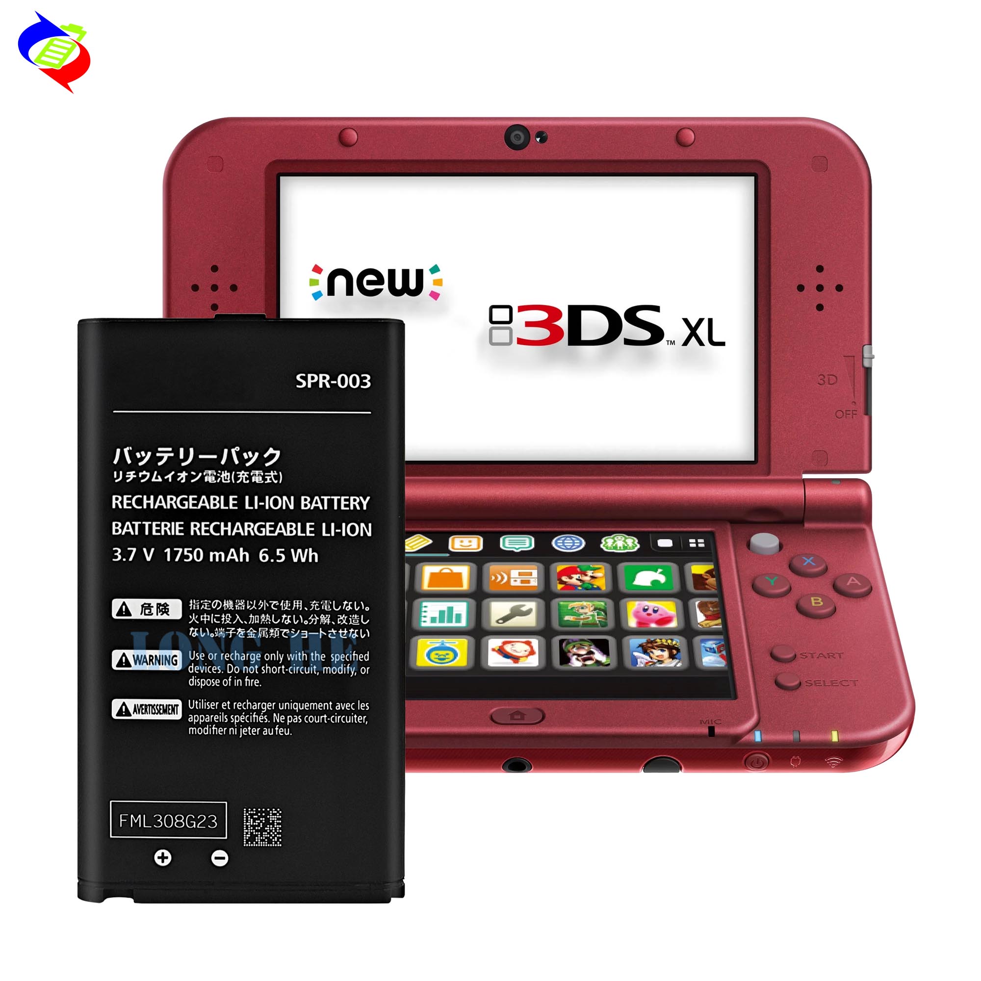 100% Compatible Rechargeable Lithium-ion Batteries for Nintendo 3DS XL/LL SPR-003