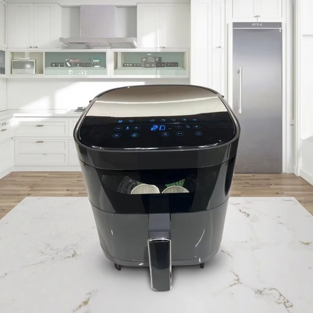 6l Digital Air Fryer Oven Stainless Steel Multifunctional Small Smart Square Healthy Electric Household Use