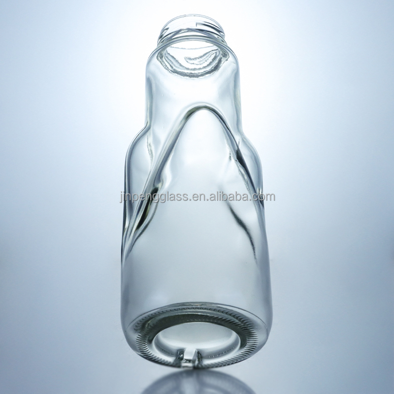 Glass Products Decal Glass Jars for Buffalo Milk Drinks and Spice Vanilla Flavoring