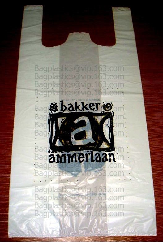 Large Plastic Grocery T-Shirt Bags - Plain White,Thank You Grocery Shopping Bags Biodegradable Reusable Recyclable Pack