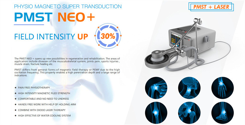 Super Transduction Muscle Pain Relief Electromagnetic Physio With 808 Diode Laser
