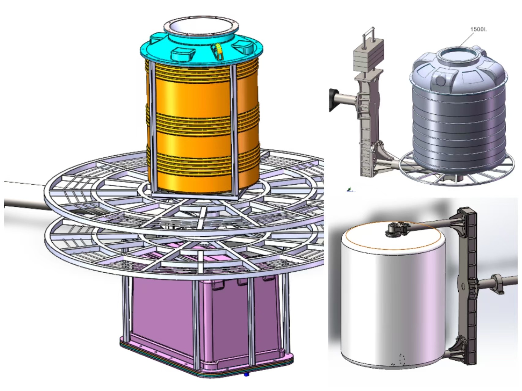 Automatic Shuttle Rotomolding Machine Producing Water Tanks Energy Saving