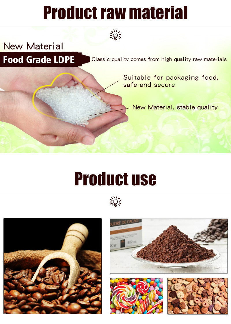 Food Grade Aluminum Foil Coffee Sachet Bag Flat Bottom 300 Micron With Zipper Valve