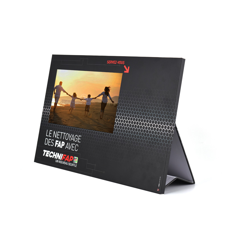 battery powered LCD video player,7 inch video shelf talker display with video play loop function
