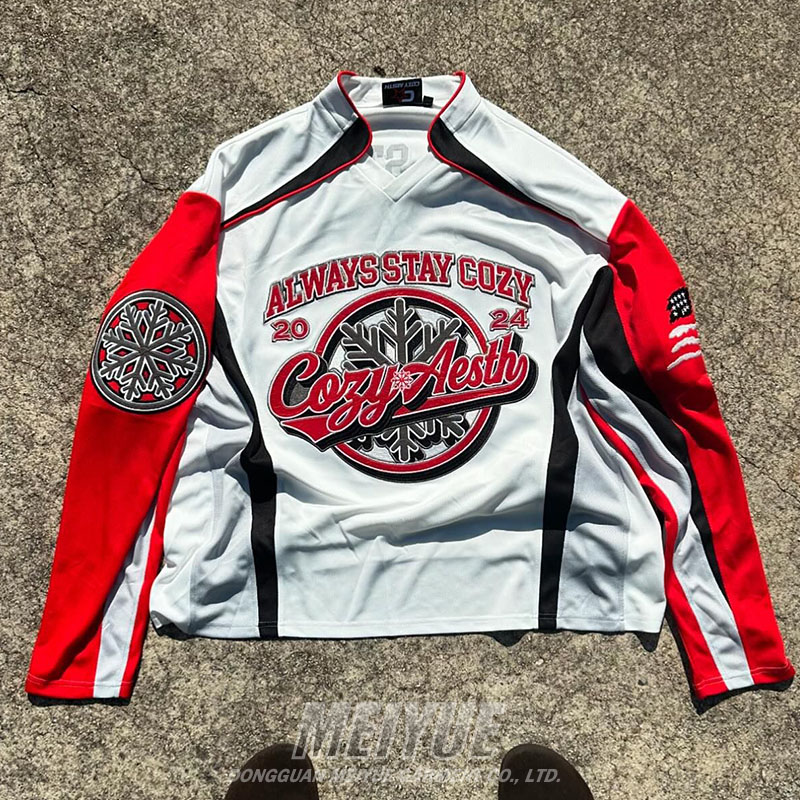 Custom Sublimation Long Sleeve Soccer Jerseys Polyester Shirt Lightweight Anti Bacterial