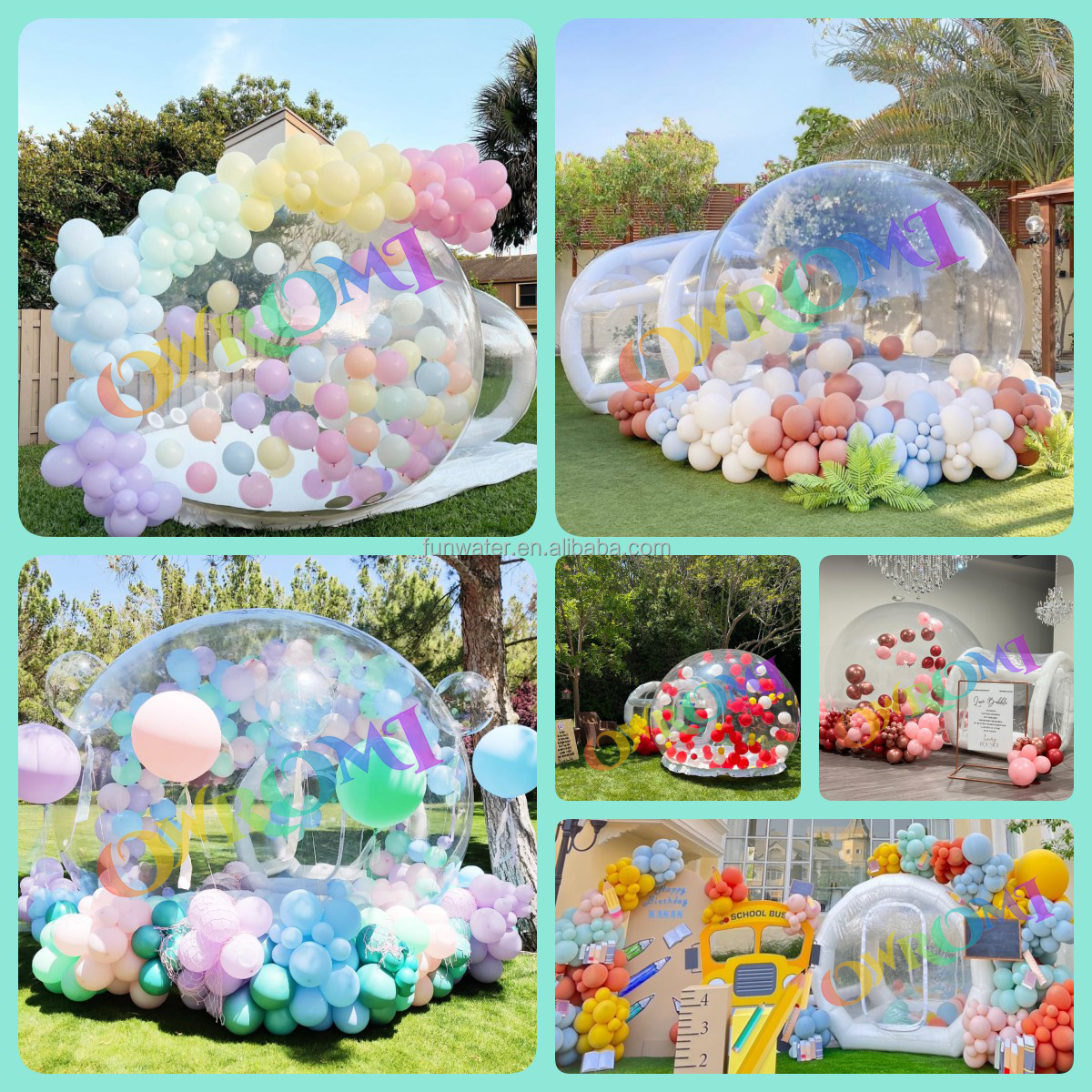 Kids Party Bubble Igloo Tent Fun Outdoor Inflatable Crystal