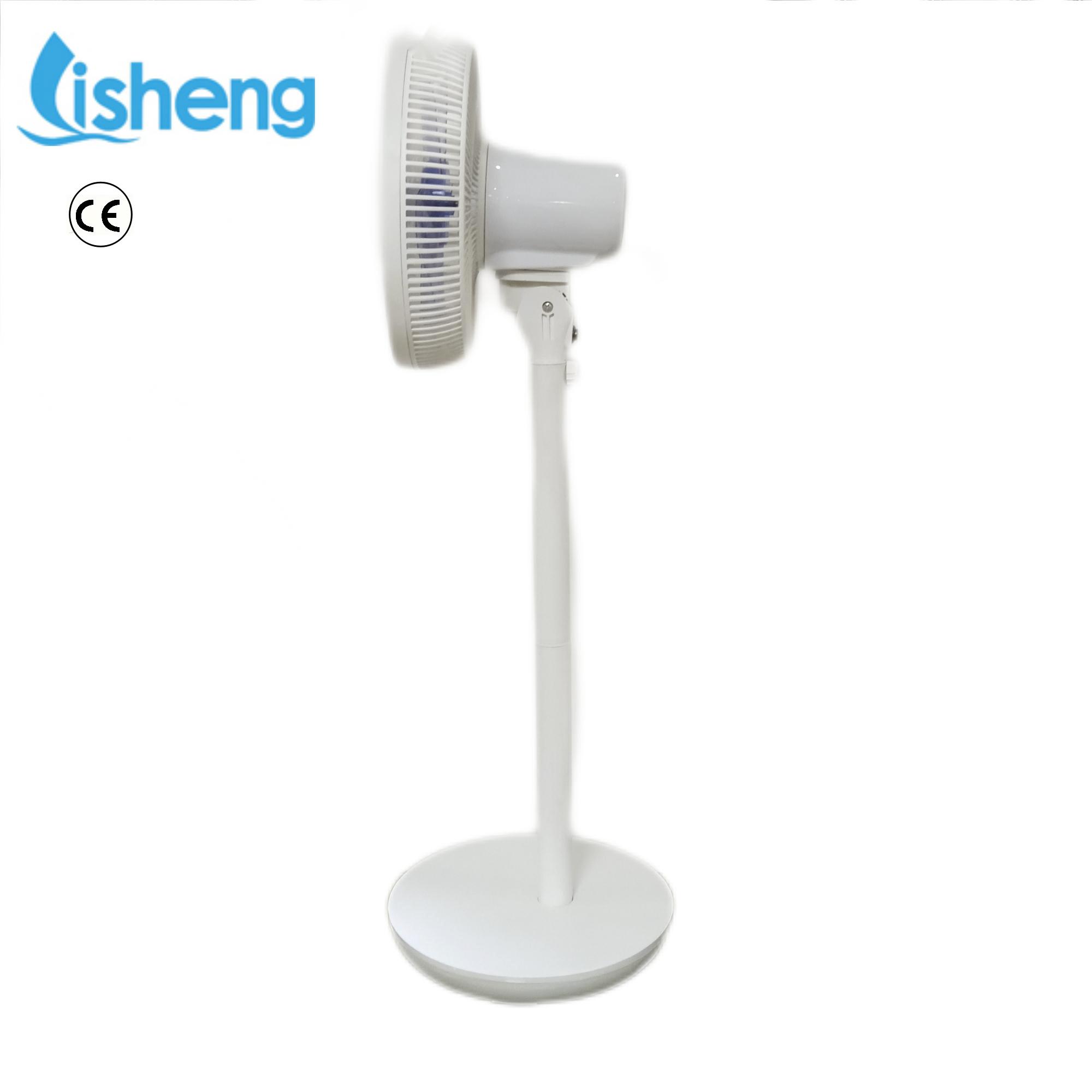 Household DC Solar Power Standing Fans 12v 16 Inch Plastic Material