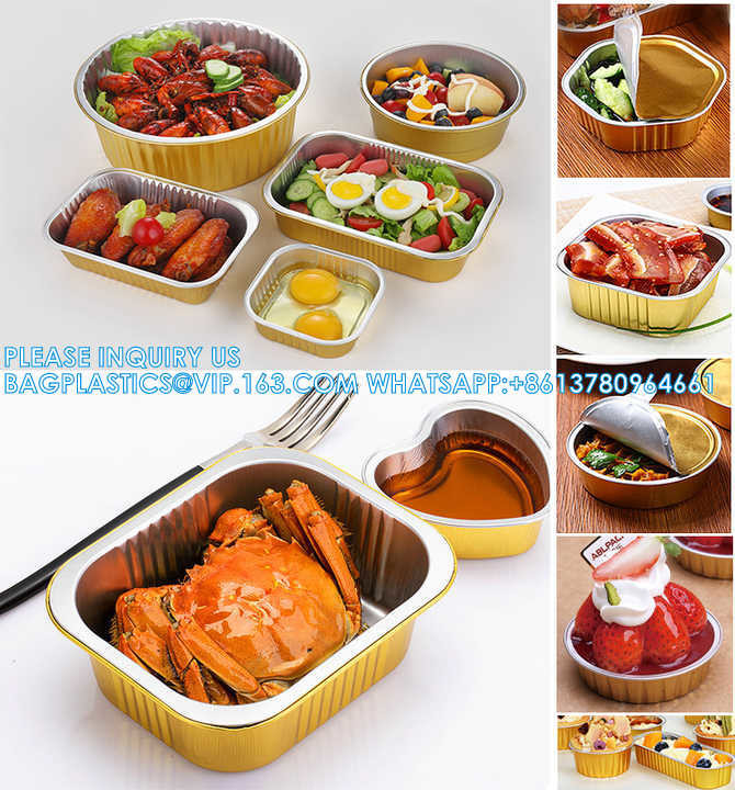 250mm Diameter 2500ml Heatable food pack Preservation Lunch Box Recyclable Takeaway Aluminum Foil Food Container