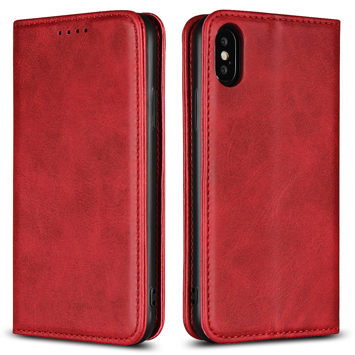 iPhone XS Wallet Case, Premium PU Leather Flip Cover[Kickstand Feature] For iPhone 6,7,8,X,XS,XS MAX,XR