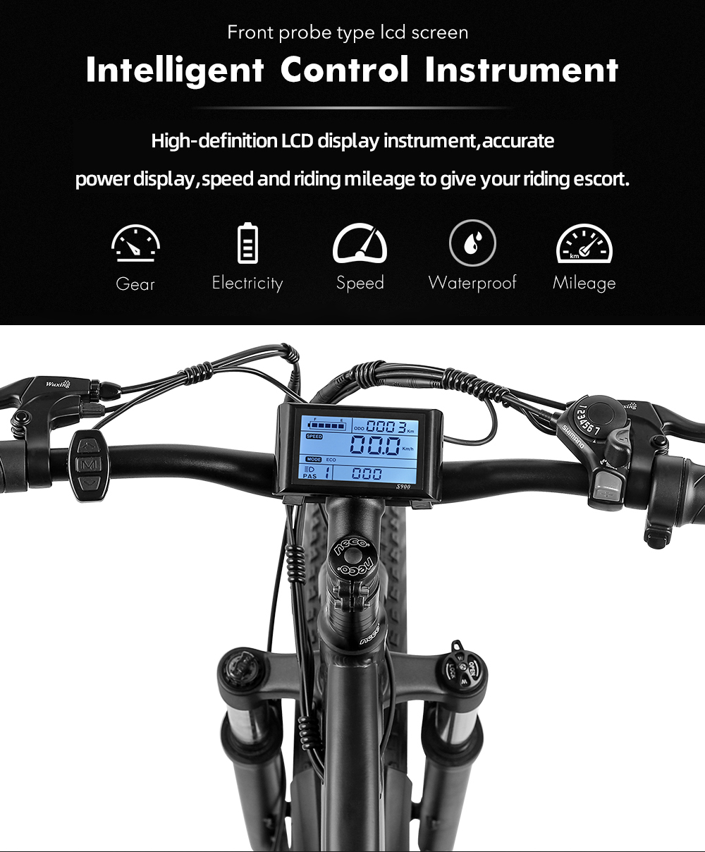 High Power 26 Inch 48V 1000W Fat Tyre Electric Bike With 14Ah - 17Ah Lithium Battery