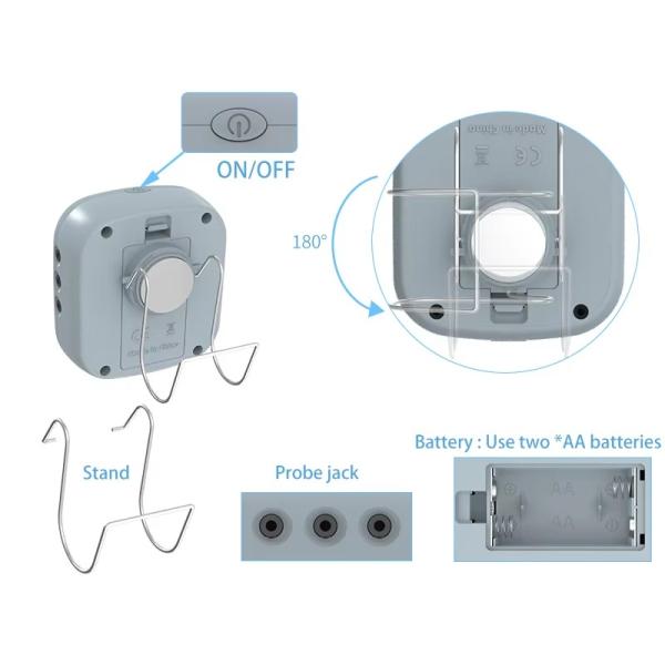 DTH-155 -50 To 300℃ Bluetooth Wireless Smart Digital Meat Thermometer Kitchen Cooking Food Thermometer With 6 Probes
