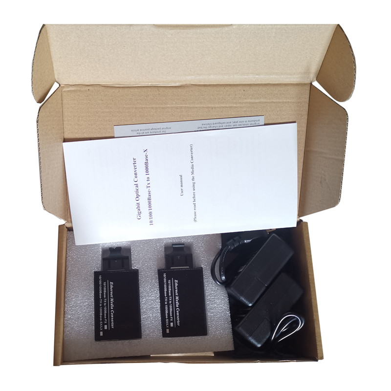 10 100 1000m Single Mode 20km Fiber Optic Mini Media Converter