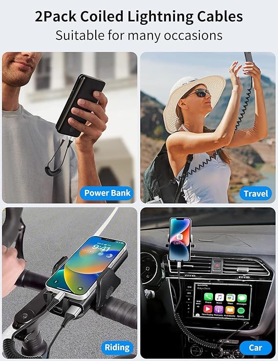 Spring Data Transfer Cable USB A To Type C For Car Android Mobile Phone Charging