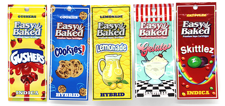 Best Wholesale Plastic 3 Side Seal Cannibis Flat Pouch Ikrusher Cartridge Mylar Packaging Oil Pen Custom Vape Bag