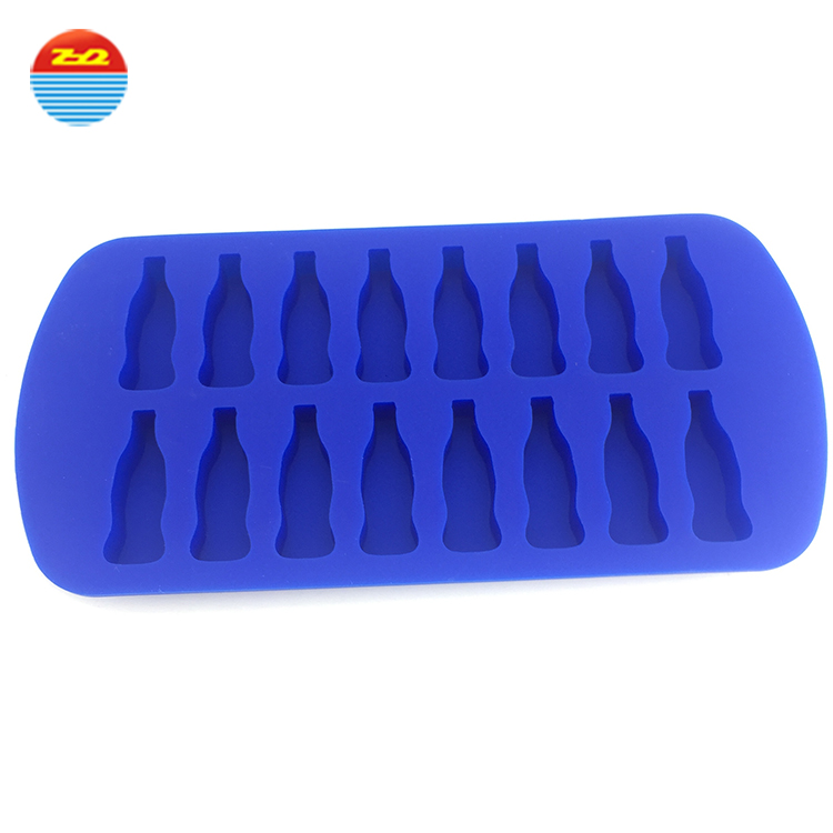Large personalized Cola Coke bottle shape custom silicone ice cube tray mold