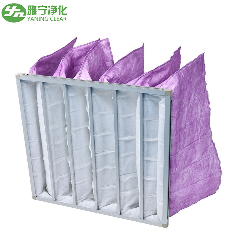 YANING Havc System Pocket Bag Filter F5 F6 F7 F8 F9 Medium Efficiency For Cleanroom