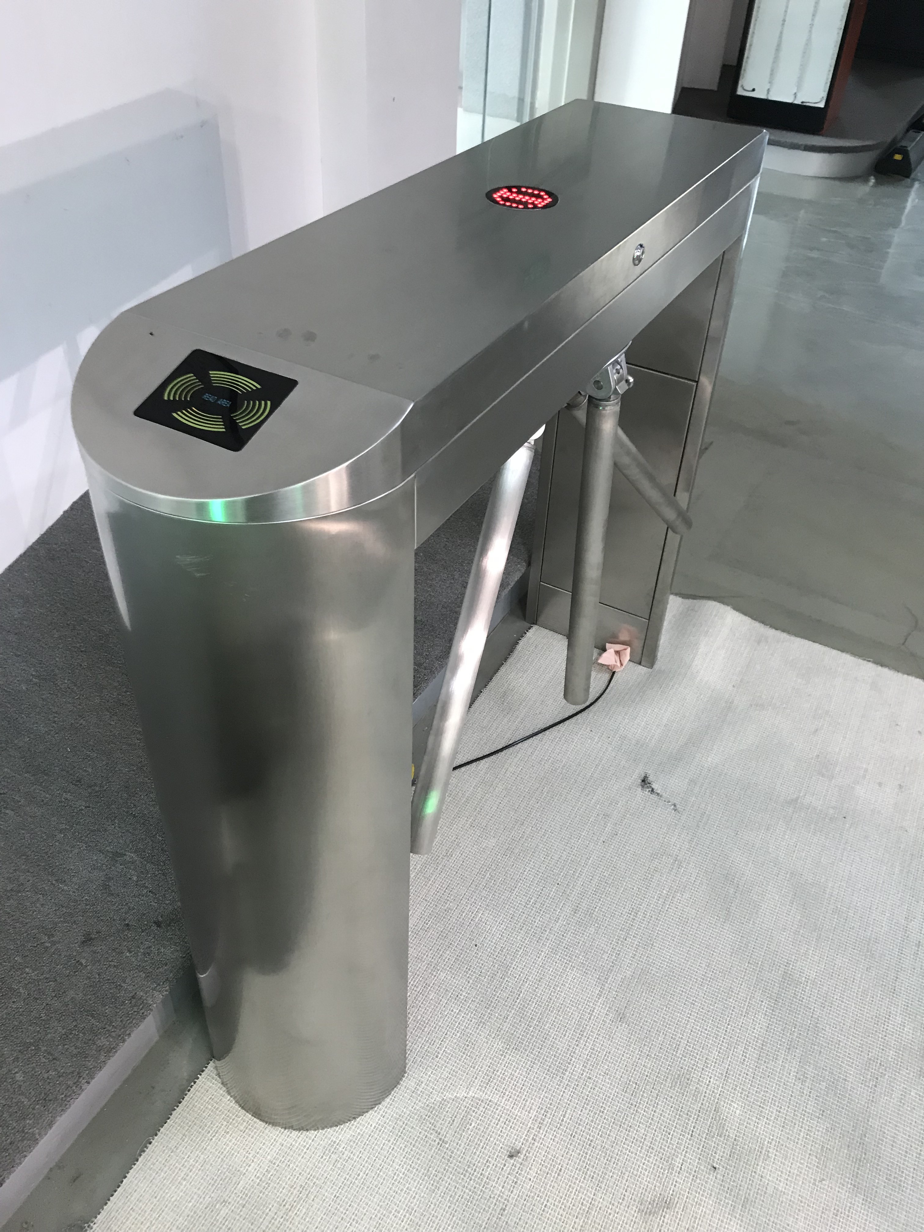 Swipe Card Turnstile Access Control System , Pedestrian Barrier Gate RS232 Communication