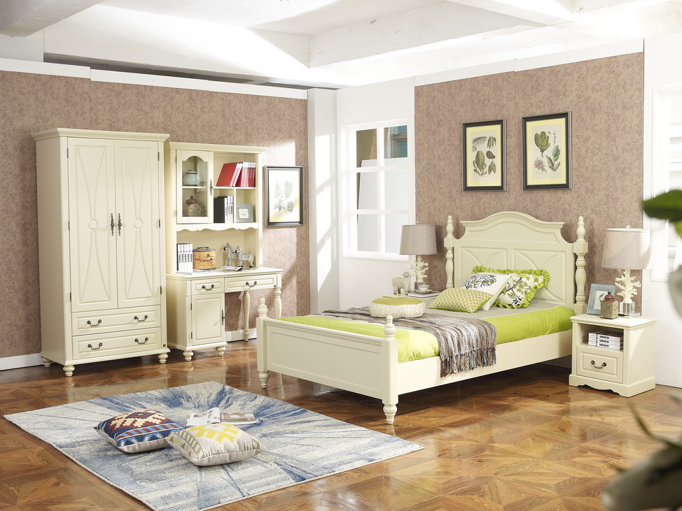 Rubber Wood Home Living room Leisure Amercian Furniture TV wall unit By Floor stand and Combine Cabinet with Hanger rack