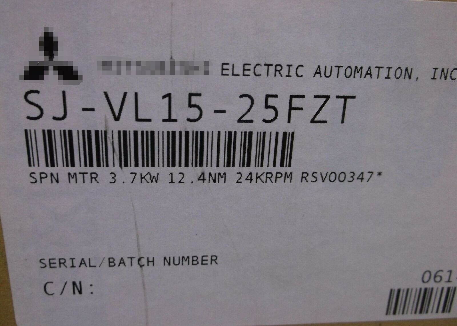 Mitsubishi SJ-VL15-25FZT 60H 15kw，high-speed bearing front-lock，115/120 V，new original.