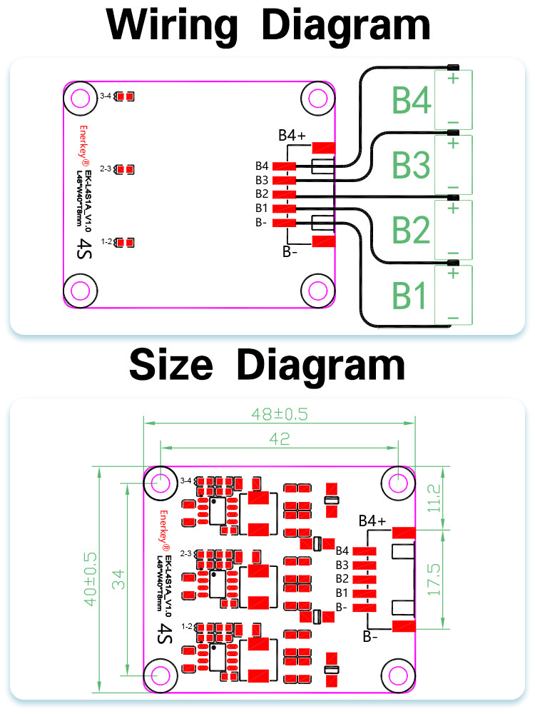 Active Equalizer 1A 5S 12V Lipo/Lifepo4 Battery Active Balancer BMS Board For Outdoor power box